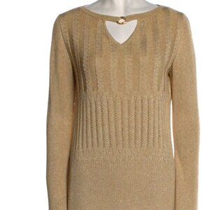 St. John Collection Knitwear Pullover Sweater & matching Skirt, Gold, excellent